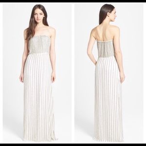 Parker Strapless Beaded mini dress